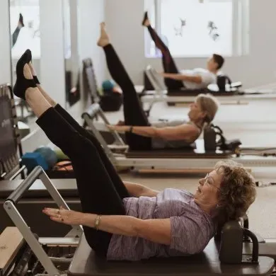 A reformer class at Momentum Pilates studio in Kingston