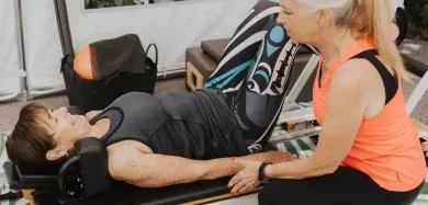 A fast-paced Tabata Pilates class at Momentum Pilates
